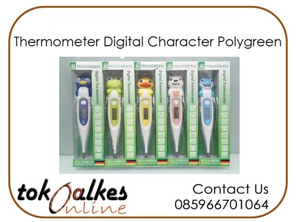 Thermometer Digital Character Polygreen
