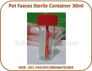 Pot Faeces Sterile Container 30ml